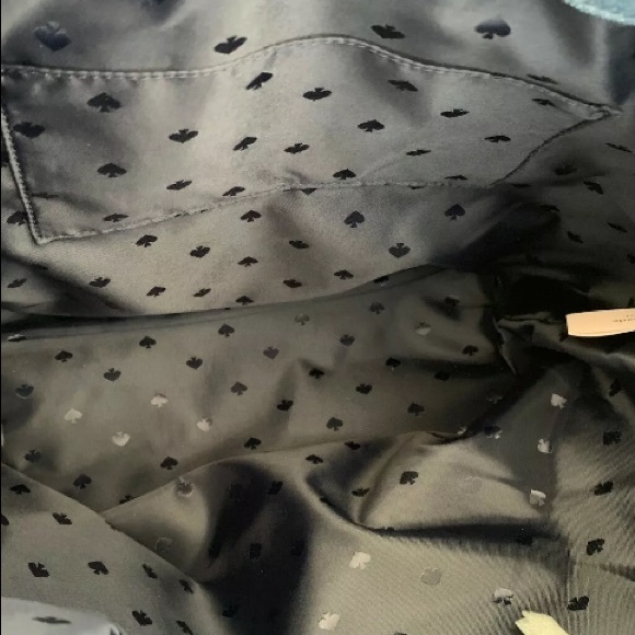 KATE SPADE ELLIE LARGE FLAP BACKPACK DENIM QUILTED - Picture 7 of 8